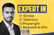 do python web scraping, data scraping, data mining and extraction as web scraper