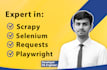 do python web scraping, data scraping, data mining, web scraper