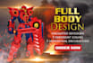 make awesome cyborg art canvas
