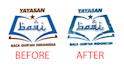 recreate a rubber stamp style version of your company logo