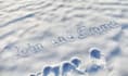 write your  text on the snow