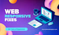 fix HTML CSS javascript and responsive layout bugs