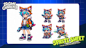 design and animate 2d game asset character sprite sheet and game objects