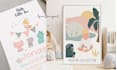 create a personalized kids name print and nursery wall art
