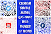 create colorful and black and white custom qr code