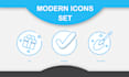 modern icons custom icon and vector icons design