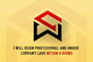 professional and modern company logo within 8 hours