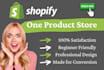 design or redesign multi or one product shopify ecommerce website