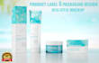 create skin care label design, cosmetics packaging design realistic 3d mockup