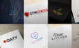 design logo in minimalism or trend style