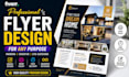 design modern flyer, brochure, bifold or trifold design