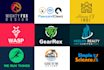 do creative wordmark, font, text based logo design