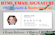 design clickable HTML email signature with custom code