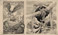 draw dark art illustration with vintage engraving style