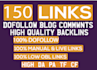 150 dofollow blog comment low obl high da backlinks