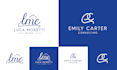 do a clean name monogram signature style logo design 24hour delivery