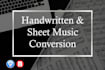 translate sheet music into guitar or bass tabs