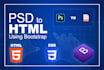 convert xd to HTML, figma to HTML, PSD to HTML CSS bootstrap