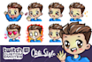 design awesome custom kick and twitch emotes in chibi style