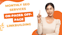 complete monthly SEO backlinks service package for your website