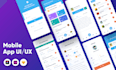 design modern mobile app UI UX for ios and android