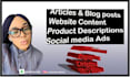 write SEO business marketing and tech articles and blogs