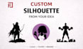 create custom silhouette logo or illustration from your idea
