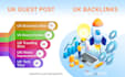 create uk backlinks or uk  guest post on high da 50 uk blogs