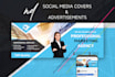 design modern cover for facebook and linkedin