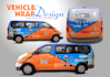 do an attractive, print ready vehicle wrap in 24 hrs
