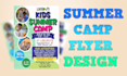 do summer school camp flyer poster design
