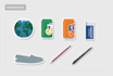 design minimal infographic icons and presentation sheets
