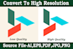 convert raster logo to vector file high resolution ai,eps,pdf