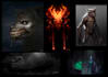 do illustrations of characters, fantasy dark  creature