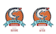 convert raster to vector logo with transparent background