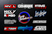 design a hip hop, dj, rap, band, in a typography style