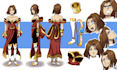 draw a custom character design or reference sheet