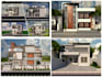 design modern house elevation and 3d model in sketchup