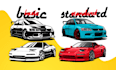 draw your car into amazing vector cartoon illustration