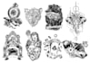 hand drawn custom tattoo