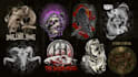 draw a detailed dark art rock gothic illustration