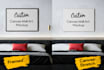 do stunning custom  canvas wall art mockups design