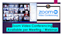 providing zoom meetings webinar support, virtual background