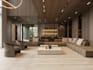 render 3d neoclassic interior, bedroom, livingroom, kitchen