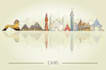 design skyline illustration with city landmarks