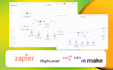 create ai agent automation workflow with make, n8n