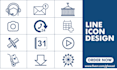 design a unique, simple, and modern custom vector icon set