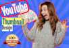 design catchy and amazing youtube thumbnail in 2 hour