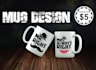create an amazing trendy custom coffee mug design