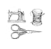 draw hand drawn line art vintage icons, illustrations